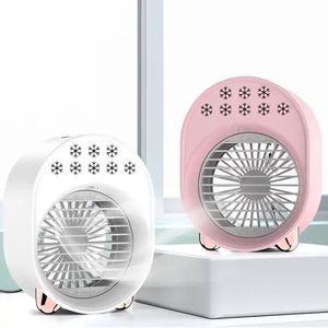<span class=keywords><strong>2026</strong></span> nueva tendencia soporte portátil ventilador de mesa USB enfriador de aire humidificador niebla recargable Mini ventilador humidificador de agua pulverizada - Product Image 1