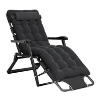 Chaise de bureau pliable inclinable réglable avec coussin en éponge, canapé-lit, lit de camping pour les courtes pauses