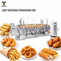 Machine de friture continue entièrement automatique, électrique ou à gaz, pour économiser la main-d'œuvre dans les usines de chips et de snacks d'Asie du Sud-Est