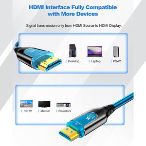 Fabricante para HDMI 2,1 25M 8K 60Hz AOC Cable <span class=keywords><strong>de</strong></span> <span class=keywords><strong>fibra</strong></span> óptica con aleación <span class=keywords><strong>de</strong></span> zinc Armor Jacket Cable HDMI para proyector - Product Image 2