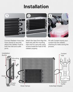Nuovo Radiatore a Tubi a 8 File per Trasmissione Auto, Parti Anti-Surriscaldamento, Kit di Modifica Manuale per Trasmissione Auto 5/16" - Product Image 5