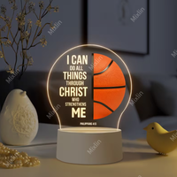 Lampe de nuit LED en acrylique sur le thème du football, alimentée par USB, lampe de table décorative pour chambre d'enfant