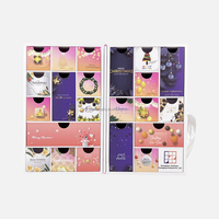 Calendrier de l'avent vide 12 tiroirs rose personnalisé impression papier boîte-cadeau emballage de luxe bijoux calendrier de l'avent boîtes