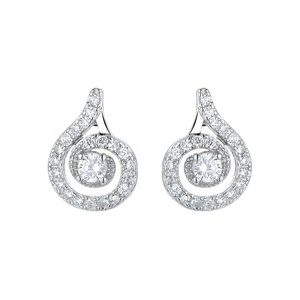 Yaeno Snail Design Stud Pendientes en Plata de Ley 925 Sacacorchos Spin Pendientes para Mujer - Product Image 1