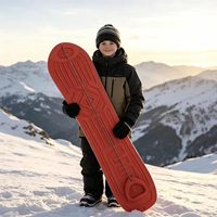 Tabla de Deslizamiento para Nieve Resistente y Gruesa, Superficie Antideslizante Texturizada con Cuerda de Tracción, Trineo Individual para Niños para Jugar en la Nieve de la Montaña