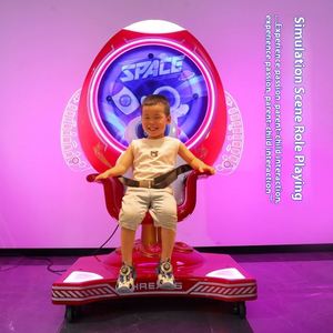 Novedad 2024 Máquina de juego infantil interactiva operada con monedas, tipo columpio, con mecanismo de empuje de monedas, elevador de rueda gigante y coche columpio espacial - Product Image 4