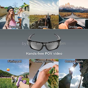 Lunettes <span class=keywords><strong>Enregistreur</strong></span> Vidéo 4K Mini Caméra Lunettes de Soleil Polarisées UV400 avec Écouteurs pour Sports de Plein Air - Product Image 2