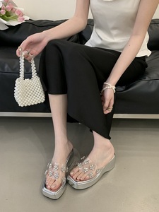 2025 XSD Silver High Heel Open Toe Sandals Breathable Party <b>Shoes</b> with Non-slip Feature for Summer Outdoor - Product Image 5
