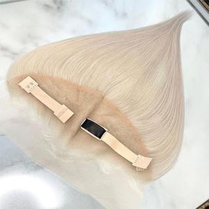 Nuovo arrivo HD pani frontali europei capelli Color marrone cinereo con evidenziazione HD pizzo frontale sistema di sostituzione dei capelli per le donne - Product Image 4