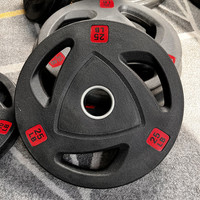 Plaques de poids en caoutchouc pour musculation, vente en gros, 25 kg, plaques de poids en caoutchouc pour haltères, plaques de poids en caoutchouc pour musculation