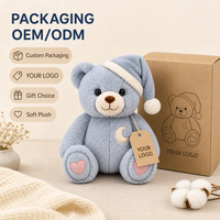 Ours en peluche brodé sur mesure, directement de l'usine, avec fonction anti-stress, tissu super doux, OEM/ODM pour marques IP originales