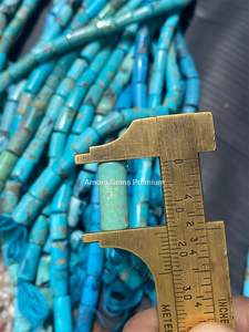 Hebras de cuentas de turquesa Kingman naturales para la fabricación de joyas, venta al por mayor, cuentas de piedra sueltas para DIY pulseras, collares, accesorios - Product Image 5