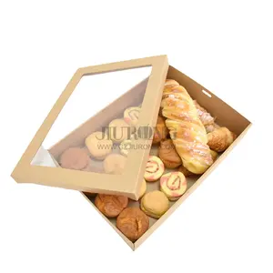 Cupcake Takoyaki Nut Bánh hộp giá rẻ nhất kẹo Macarons gói boite một Gateau cajas joyas màu hồng giấy kraft thực phẩm container thư mục