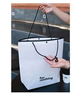 Bolsa de Mano de Tela No Tejida Moderna con Botón a Presión, Bolsa de Compras para Tienda de Ropa, Bolsa para Ropa con Logotipo Impreso - Product Image 6