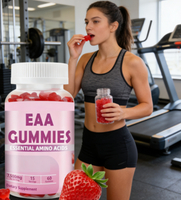 Gommes aux acides aminés essentiels EAA |   7500 mg |   Saveur fraise |   60 unités |   Complément alimentaire pour l'entraînement et le soutien musculaire