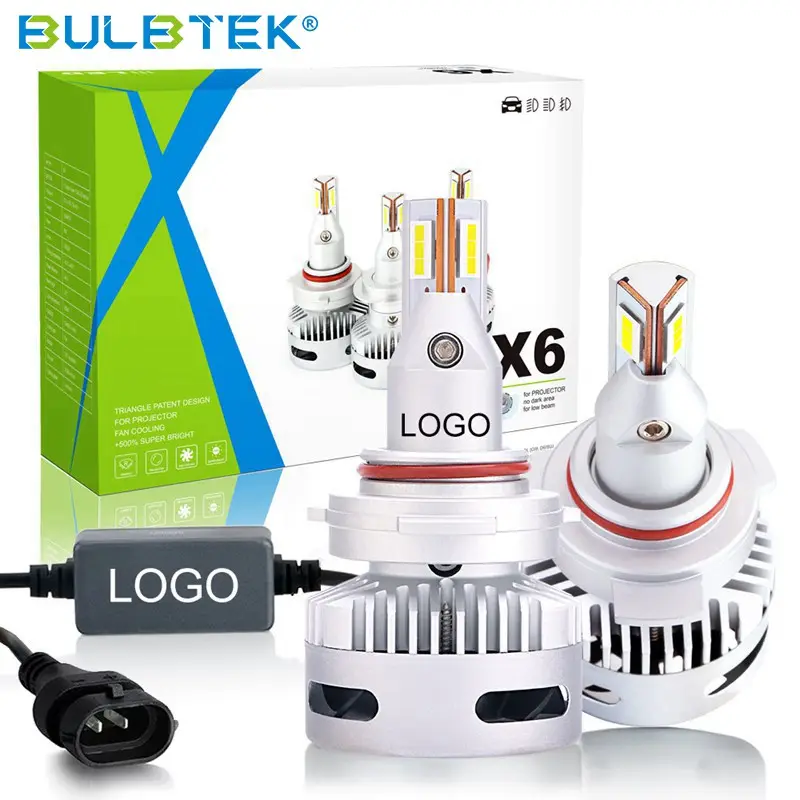 BULBTEK X6 9012 LED Headlight 36w X6 high power LED headlight bulb for Low Beam projector lens Hir 2 9012 led light