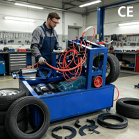 Machine de recyclage pour la découpe des flancs des pneus usagés de voitures et camions - Équipement de découpe de pneus usagés - Prix
