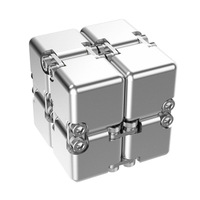 Cubo Mágico Infinito de Aleación de Aluminio, Juguete Sensorial Antiestrés para Niños y Adultos, Juego EDC, Juguete Novedoso para Aliviar el Estrés