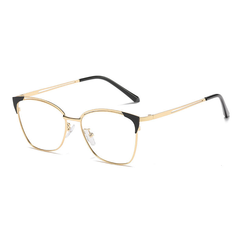 9062 2024 New Fashion Anti Blue Light Eyeglasses Retro Cat Eye Pink