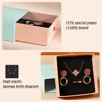 Petite Boîte d'Expédition Magnétique pour Bijoux Emballage Velours de Voyage Boîtes à Bijoux de Luxe de Haute Qualité avec Logo Imprimé