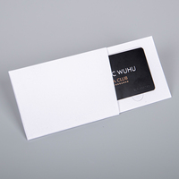 Boîte en papier pour cartes NFC avec logo personnalisé, cartes de crédit élégantes pour entreprises, pelliculage mat, vernis sélectif UV, gaufrage pour emballage cadeau d'entreprise