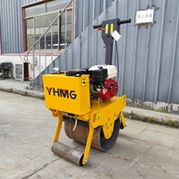 Rouleau compresseur vibrant à essence à une roue SN-YL450 de 400 kg, guidé à la main, personnalisable en usine, haute qualité