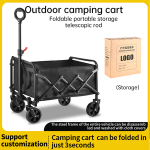 Ráp gấp tiện ích di động xe đẩy Wagon giỏ hàng với lưu trữ cho các hoạt động ngoài trời dã ngoại cắm trại câu cá mua sắm OEM - Product Image 3