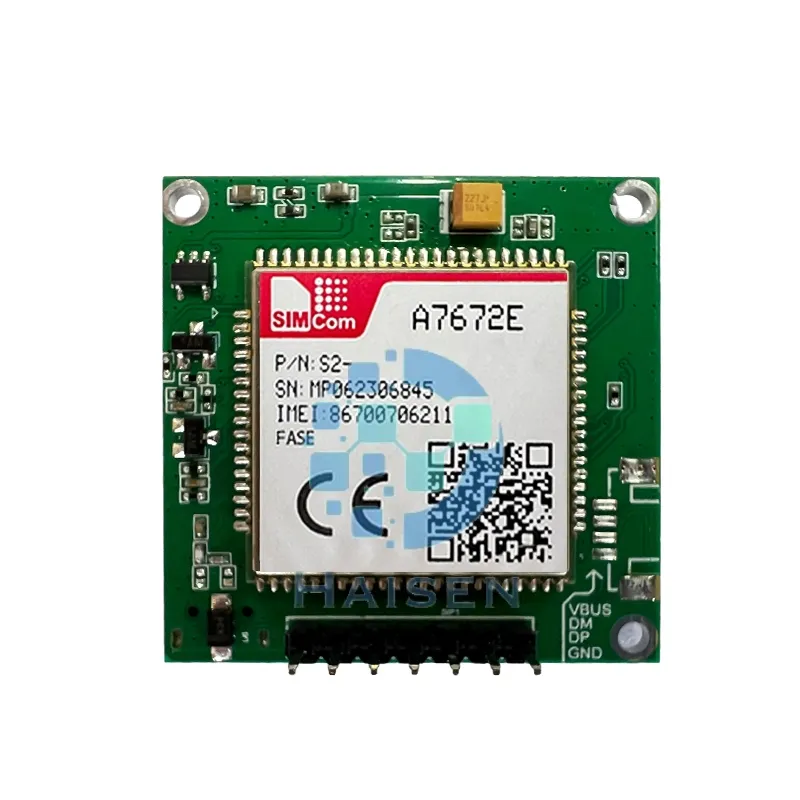 Carte de base A7672E-FASE HAISEN SIMCOM LTE CAT1 Voice BT GNSS Module de carte de développement Modem A7670 A7672E