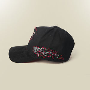 Gorras de Béisbol Vintage Personalizadas al por Mayor con Pedrería, Diseño de Ojos, 5 Paneles, Bordado, Gamuza Estructurada, Modelo G5 - Product Image 4