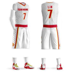 カスタマイズ可能なバスケットボールジャージ昇華プリント速乾性通気性トレーニングバスケットボールユニフォーム # 20 コリンズ # 11 コルニーズ # 7行 - Product Image 4