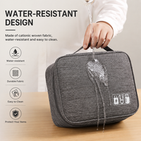 Bolsa Organizadora de Accesorios Electrónicos de Gran Capacidad Personalizada, Bolsa de Almacenamiento para Cables y Cargadores de Viaje, Bolsa de Cosméticos Portátil