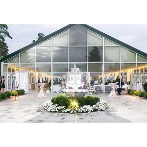 Vente en gros de luxe grande couverture en PVC 10X30m tente d'événement intérieur/extérieur église mariage fête chapiteau voile pour réception salon professionnel - Product Image 2