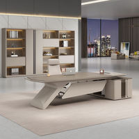 Mobilier de bureau moderne en bois Offre Spéciale en forme de L patron PDG directeur exécutif bureau de travail Table panneau Style