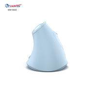 MW-060X-Warna Biru 2.4G & BT Mouse Ergonomis Vertikal Nirkabel Nyaman Mode Ganda Mouse Komputer Tombol 6D Versi Baterai