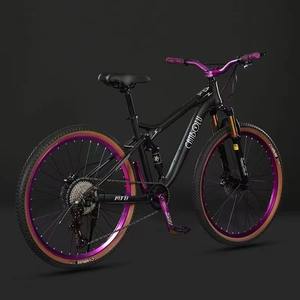 Vélo de montagne pour adultes de 24 à 26 pouces, noir, avec fourche à absorption des chocs en acier et frein à disque, 8 à 10 vitesses, pour les trajets quotidiens et la randonnée - Product Image 3