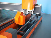 Machine de gravure CNC multifonctionnelle pour le traitement de tôles, avec commande par poignée pour des pieds de table plus pratiques.
