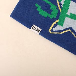 Bonnet de ski d'hiver Gorras en broderie teintée, unisexe, en acrylique, avec tête de mort, bonnet tissé, vente en gros personnalisé de haute qualité - Product Image 3
