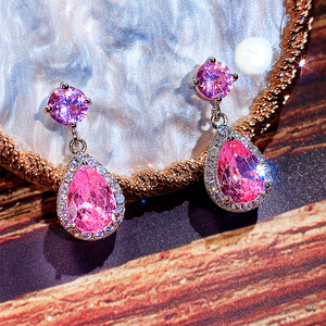 CAOSHI Valentine's Day Gift Ladies Jewelry Wedding <strong>Earring</strong> Water <strong>Drop</strong> Cubic Zirconia <strong>Silver</strong> Plated Pendant Bridal <strong>Earrings</strong> Women - Product Image 4