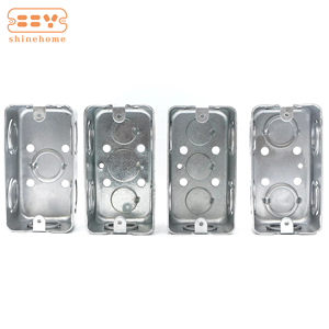 2x กล่องเหล็กชุบสังกะสี4ช่อง1-1/2 "กล่องเต้าเสียบแบบติดผนังลึก58351-1/2" - Product Image 3