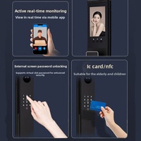 Serrure intelligente biométrique Tuya TTlock M7 Grade C avec reconnaissance faciale, empreintes digitales, RFID, contrôle WiFi via application, cloud, en alliage d'aluminium
