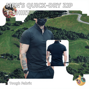 High Quality European American Vintage Men's Sports Fitness Knitted Slim Fit Zipper T-<b>Shirt</b> Quick-Drying High Elastic Stand - Product Image 2