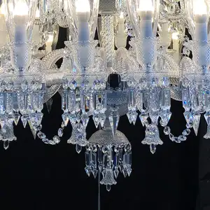 Villa di lusso grandi grandi lampadari a led in cristallo cromato con lampadario in vetro con decorazione di nozze