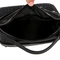 Pochette d'affaires pour homme, sacs à poignet tendance, sac à main de haute qualité avec motif peau d'alligator, bracelet amovible, imperméable en PU