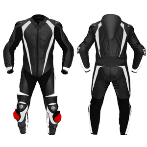 Premium qualité 100% en cuir véritable hommes moto 1 pièce costume personnalisé avec protecteurs CE et bosse aérodynamique - Product Image 2