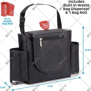 Pet Car <b>Seat</b> Back <b>Storage</b> Bag Black Polyester Durable Travel Organizer For Dog Supplies - Product Image 2