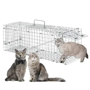 Multifunctional Outdoor Humanitarian Rescue Cage Wire Cat Trap Pet Cage