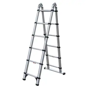 Высококачественная удлинительная лестница на заказ, алюминиевая лестница с паузой, чердачные лестницы с перилами, графическая алюминиевая китайская поставка