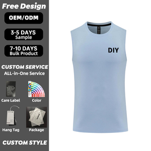 Débardeurs de compression sportifs pour hommes, séchage rapide, fitness, basketball, personnalisables, sans manches, amples, respirants, pour l'extérieur, vente en gros - Product Image 1