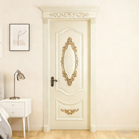 Portes intérieures en bois standard pour chambre d'enfant, finition blanche, bois massif, chêne rouge peint, sculpté en Chine, matériau écologique, meubles