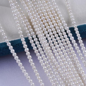Perlas Blancas Naturales de Agua Dulce al por Mayor, 2.5-3mm, Forma de Metro, Semiterminadas, para Collares, Pulseras y Joyería DIY - Product Image 2
